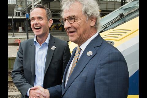 It is an exciting and momentous day, not just for Eurostar but the story of high speed travel across Europe’, said Eurostar Chief Executive Mike Cooper (left)  (Photo: Tony Miles).
